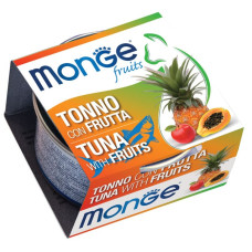 Вологий корм MONGE Fruits Adult Cat Tuna Flakes with Fruits тунець з фруктами 80 г