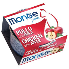 Вологий корм MONGE Fruits Adult Cat Chicken Flakes with Apple курка з яблуком 80 г