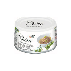 Вологий корм Cherie (Шері) Complete & Balanced Diet Вологий корм для підтримки шерсті та шкіри з тунцем, зеленою та квасолею у соусі 80 г