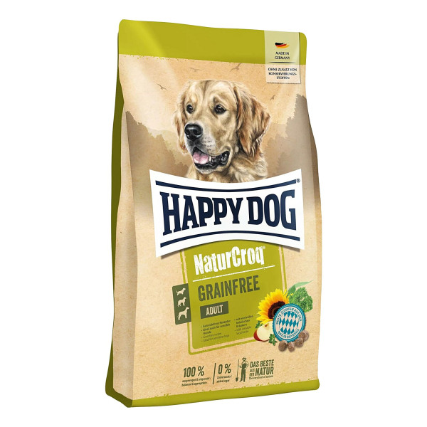 Сухий беззерновий корм Happy Dog Naturcroq Grainfree для дорослих собак з птицею та лососем 4 кг