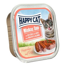 Вологий корм Happy Cat (Хеппі Кет) Minkas Duo для котів паштет курка та лосось 100 г