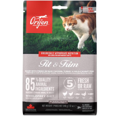 Сухий корм ORIJEN Fit and Trim Cat  для дорослих котів всіх порід для підтримки здорової ваги курка, оселедець, індичка 340 г