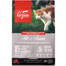 Сухий корм ORIJEN Fit and Trim Cat  для дорослих котів всіх порід для підтримки здорової ваги курка, оселедець, індичка 1.8 кг