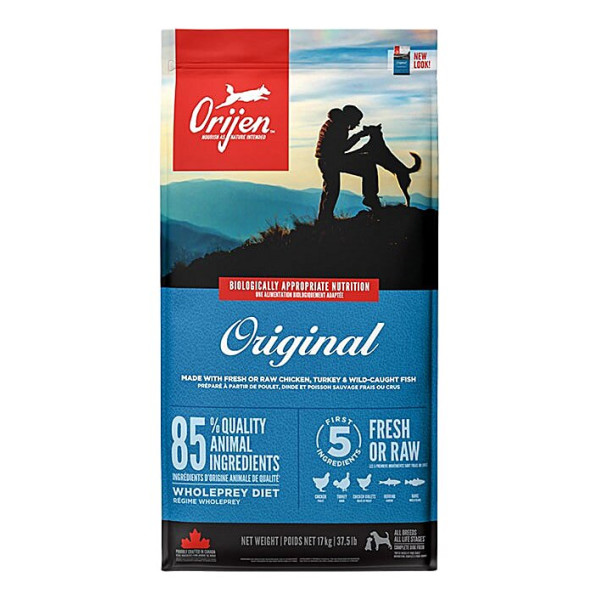 Сухий корм ORIJEN Original Dog для собак усіх порід та вікових категорій курка, індичка, оселедець 17 кг