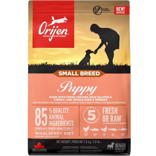 Сухий корм ORIJEN Puppy Small Breed для цуценят малих порід курка, індичка, лосось 1.8 кг