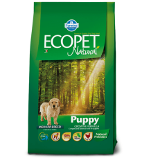 Сухий корм для цуценят ECOPET NATURAL PUPPY MEDIUM з куркою 12 кг