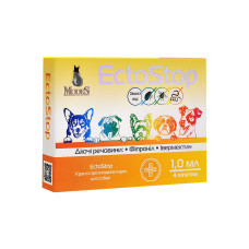 Протипаразитарні краплі ModeS ЕктоСтоп EctoStop для собак від бліх, кліщів, гельмінтів 4-10 кг 1 мл №1