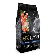 Сухий корм Savory Fresh Salmon & White Fish для довгошерстих кішок смак свіжого лосося і білої риби 2 кг