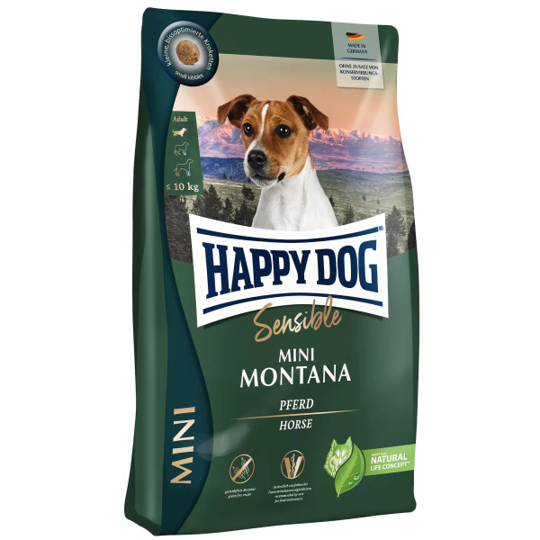 Сухий корм Happy Dog (Хеппі Дог) Mini Montana з конинею для собак малих порід 4 кг