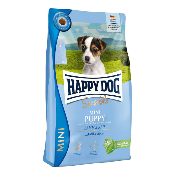 Сухий корм Happy Dog (Хеппі Дог) Mini Puppy для цуценят малих порід з бараниною та рисом 800 г