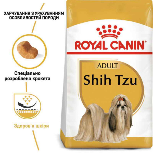 Сухий корм з м'ясом птиці для дорослих собак породи Ши-Тцу Royal Canin Shih Tzu Adult 1.5 кг