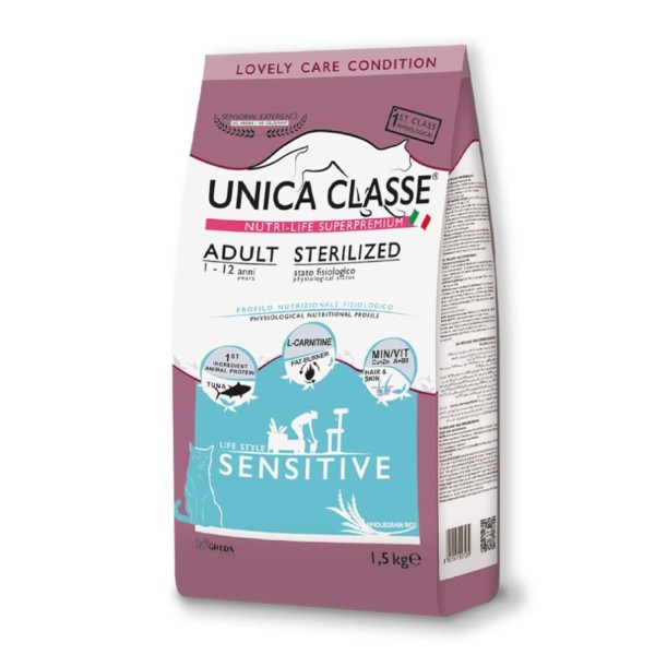 Сухий корм для котів Unica Classe Adult Sterilized Sensitive Dry Tuna 1.5 кг