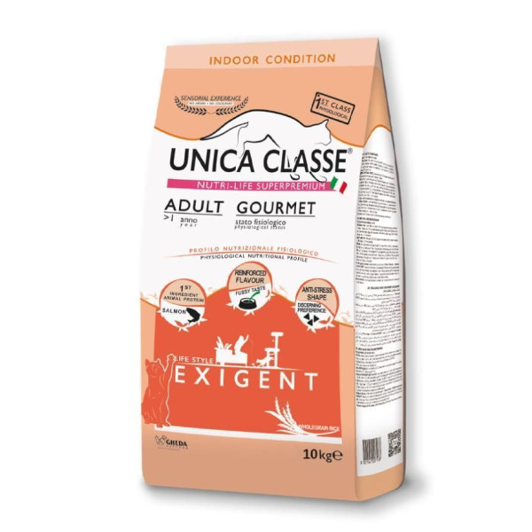 Сухий корм для котів Unica Alleva Classe Adult Gourmet Exigent Dry Salmon 10 кг