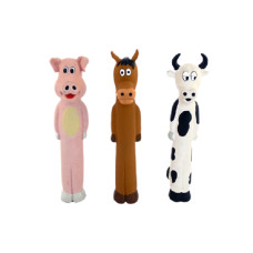 Іграшка Papillon latex farm longies assorted Фермерські тварини: порося, кінь, корова з латексу для собак в асортименті