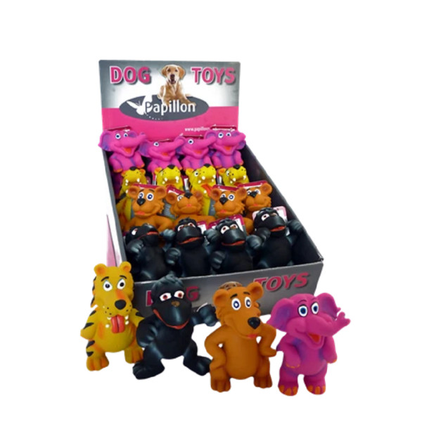 Іграшка Papillon latex assorted wild animals Дикі звірі з латексу для собак в асортименті