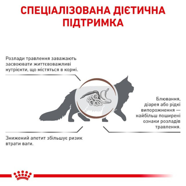 Сухий дієтичний корм для котів при розладах травлення Royal Canin Gastrointestinal Cat 4 кг