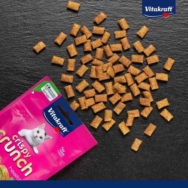 Хрусткі ласощі з кремовою начинкою з м'ятою для котів догляд за зубами Vitakraft Crispy Crunch Peppermint Oil 60 г