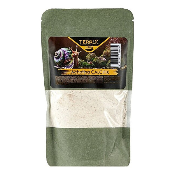 Корм кальцієвий комплекс, для Равликів Ахатин, Архахатин, Ліміколярій TerriX Achatina CALCIFIX 150 г
