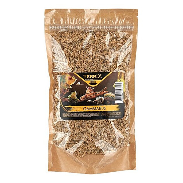 Корм для Риб, Равликів, Амфібій та Рептилій TerriX Гаммарус 80 г