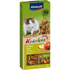 Ласощі Vitakraft Kracker Original Spelt and Apple крекер для декоративних гризунів і щурів із зерном та фруктами 2 шт/уп