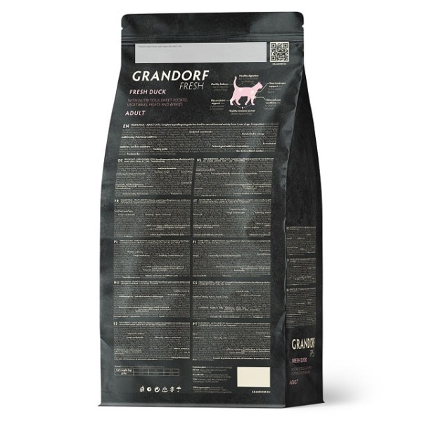 Сухий корм для дорослих котів качка з бататом Grandorf Fresh Duck & Sweet Potato Adult Cat 2 кг