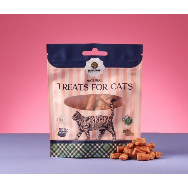 Ласощі для котів NATURAL Снеки з лососем 35 г