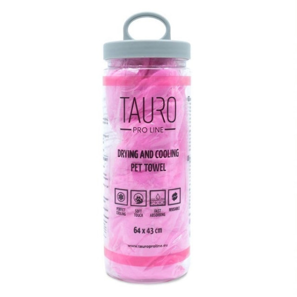 Рушник для сушки та охолодження тварин Tauro Pro Line 64 х 43 см  Рожевий