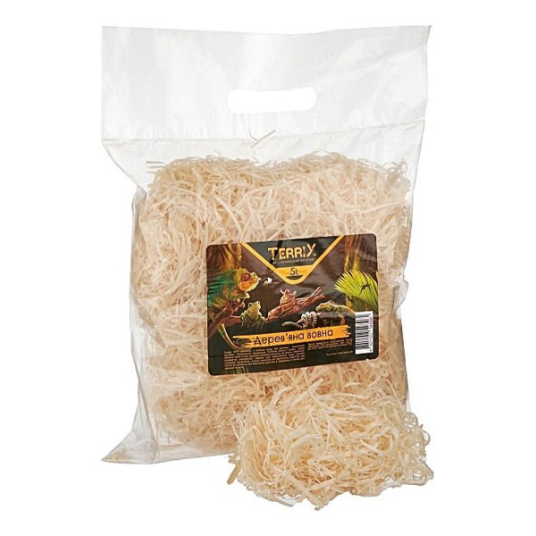 Дерев'яна вовна для тераріумів, Гризунів, Папуг TerriX 5 л