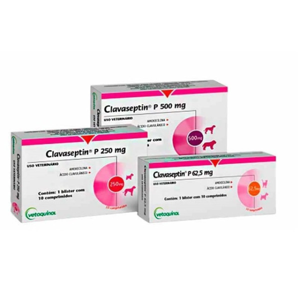 Протиінфекційний препарат Клавасептин Vetoquinol Ветокінол Clavaseptin №10 62.5 мг