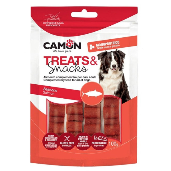 Ласощі для собак М'ясні батончики лосося 12x2x1 см CAMON 100 г