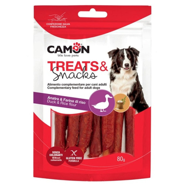 Ласощі для собак М'ясні палички з качкою та рисом 10 см CAMON 80 г