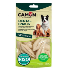Ласощі для собак Зубна щітка з рисовим крохмалем 11 см Dental Snack CAMON 2 шт/уп 74 г