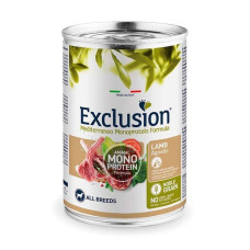 Консервований монопротеїновий корм з ягням для дорослих собак всіх порід Exclusion Adult Lamb All Breed