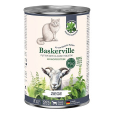 Консервований корм Baskerville Monoprotein FOS Holistic для стерилізованих та малорухливих котів, м’ясо кози