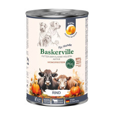 Консервований корм Baskerville Monoprotein FOS Holistic для активних собак, яловичина