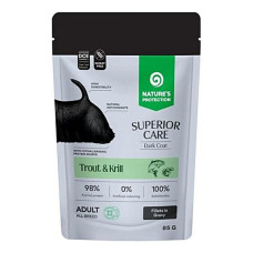 Вологий корм для собак з темним забарвленням з фореллю і крилем Nature's Protection Superior Care Dark Coat Grain Free Adult Trout and Krill 85 г