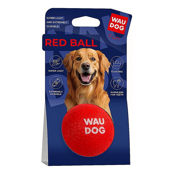 Іграшка для собак WAUDOG Fun Red Ball, спінений термопластичний поліуретан
