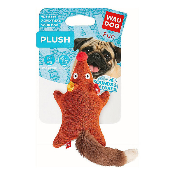 Іграшка для собак WAUDOG Fun Plush Лисиця, трикотаж, Ш 4 см, Д 14 см S