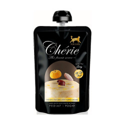 Повнораціонний корм для котів Мус з курки та гарбуза Cherie Squeeze-Up Pouch Chicken & Pumpkin Mousse For All-life Stage Cat 90 г