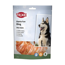 Ласощі Trixie Denta Fun для собак Кільце для чищення зубів з куркою 10 см 110 г