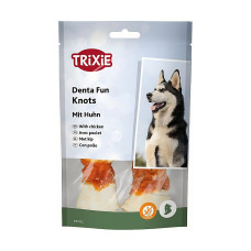 Ласощі Trixie Denta Fun для собак Кісточка для чищення зубів з куркою 11 см 70 г
