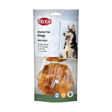 Ласощі Trixie Denta Fun для собак Кільце для чищення зубів з куркою 6 см 110 г