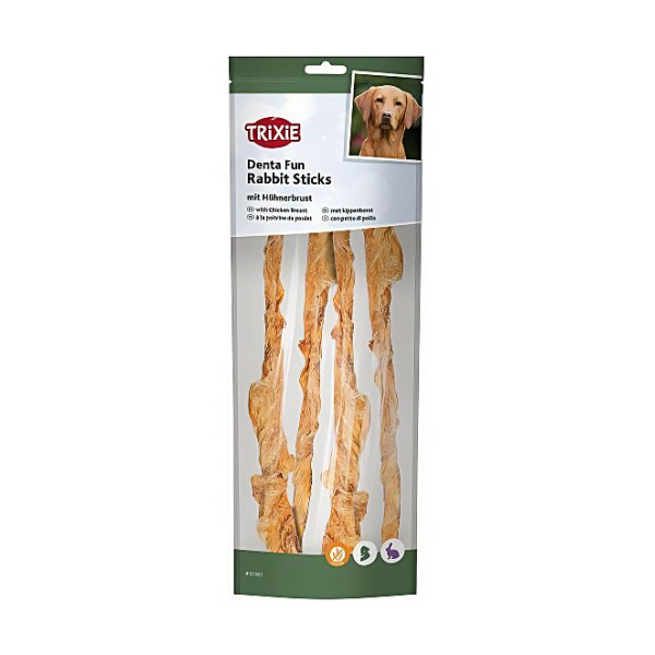 Ласощі Trixie Denta Fun для собак палички кролячі з курячою грудкою 100 г