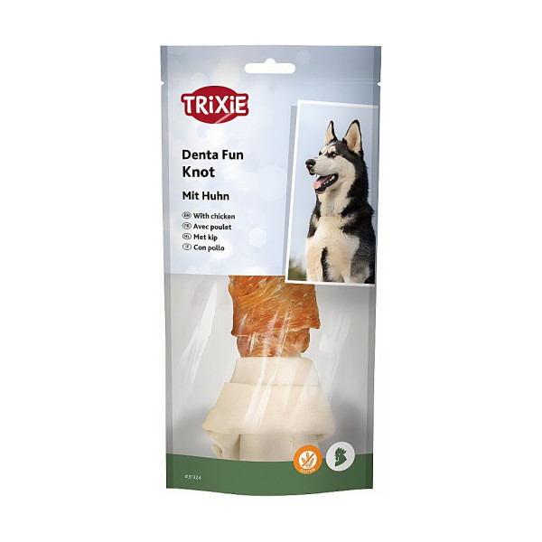 Ласощі Trixie Denta Fun для собак Кісточка для чищення зубів з куркою 18 см 120 г