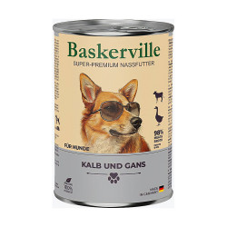 Вологий корм Baskerville (Баскервіль) для собак Телятина та м'ясо гуски 800 г