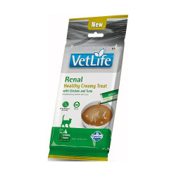 Ласощі для котів, кремові, з куркою та тунцем, Farmina VET LIFE CAT RENAL 60 г