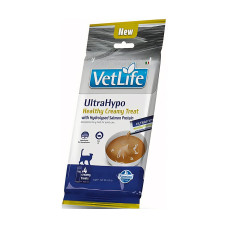 Ласощі для котів, кремові, з гідролізованим білком лосося, Farmina VET LIFE CAT ULTRAHYPO 60 г