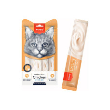 Кремові ласощі з куркою та крабом для котів Wanpy (Ванпі) Wanpy Creamy Lickable Treats Chicken & Crab 70 г