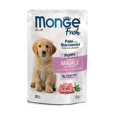 Вологий корм для собак Monge Dog FRESH Puppy свинина з овочами 85 г