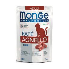 Вологий корм для котів Monge Cat Wet MONOPROTEIN Adult ягня 85 г